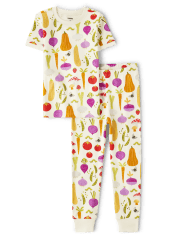 Pyjama ajusté en coton à motif végétal pour enfants - Gymmies
