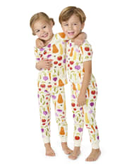 Pyjama ajusté en coton à motif végétal pour enfants - Gymmies