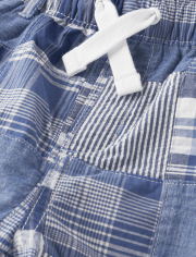 Boys Madras Pull On Shorts - Sandy Shores