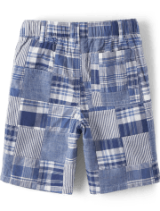 Boys Madras Pull On Shorts - Sandy Shores