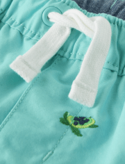 Boys Schiffli Turtle Fish Pull On Shorts - Save the Seas