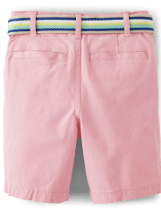 Short chino en coton avec ceinture pour garçon - Tropical Paradise