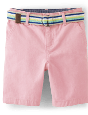 Short chino en coton avec ceinture pour garçon - Tropical Paradise