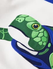 Boys Embroidered Turtle Top - Save the Seas