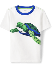 Boys Embroidered Turtle Top - Save the Seas