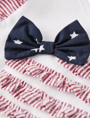 Camiseta sin mangas con diseño de bandera americana para niñas - American Cutie