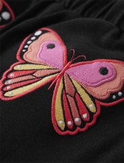 Girls Applique Butterfly Shorts - Magical Monarch