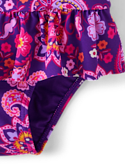 Girls Paisley Ruffle One Piece Swimsuit - Splish-Splash