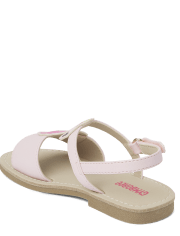 Girls Applique Flamingo Sandals - Tropical Paradise