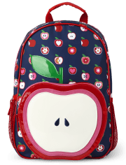 Girls Embroidered Apple Backpack - Uniform
