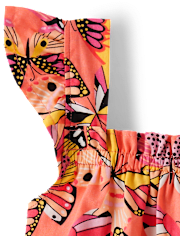 Fille Papillon Débardeur à volants - Magical Monarch