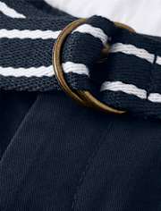 Boys Wrinkle-Resistant Belted Chino Shorts - Uniform