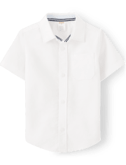 Boys Oxford Button Up Shirt With Wrinkle Resistance - Uniform