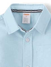 Boys Wrinkle-Resistant Oxford Button Up Shirt - Uniform