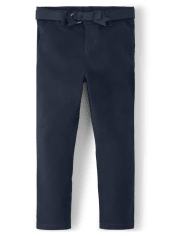 Pantalón Chino Niña Antiarrugas Con Cinturón - Uniforme