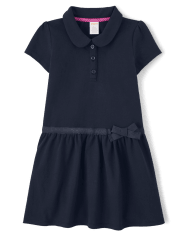 Gymboree Girls Polo Dress Uniform in Blue Size 2T Cotton Spandex