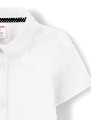 Camisa Niña Popelín Con Volantes Antiarrugas - Uniforme
