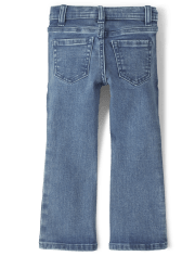 Girls Applique Sunflower Bootcut Jeans - Happy Harvest