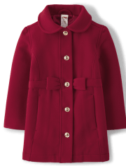 Girls Bow Melton Dressy Coat - A Royal Christmas