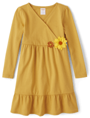 Girls Floral Tiered Dress - Happy Harvest