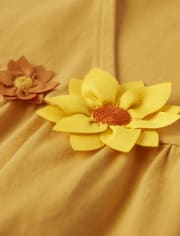 Girls Floral Tiered Dress - Happy Harvest