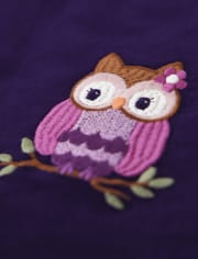 Girls Applique Owl Corduroy Skirtall - Magical Meadow