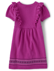 Girls Embroidered Floral Sweater Dress - Magical Meadow