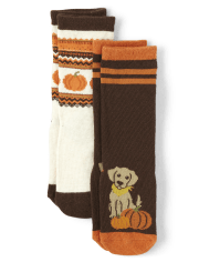 Paquete de 2 calcetines con diseño de calabaza para niños - Lil' Pumpkin