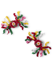 Girls Apple Curly Hair Clip 2-Pack - Apple Orchard