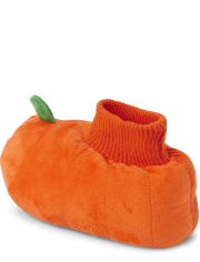Kids Embroidered Pumpkin Slippers - Gymmies
