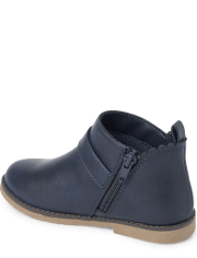 Girls Flower Buckle Booties