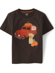 Camiseta estilo camionero bordada para niño - Lil' Pumpkin