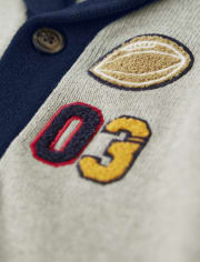 Boys Applique Varsity Patch Cardigan - Prep School