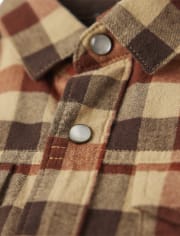 Chemise boutonnée en sergé vichy pour garçon - Montana Mountain
