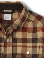 Chemise boutonnée en sergé vichy pour garçon - Montana Mountain