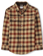Chemise boutonnée en sergé vichy pour garçon - Montana Mountain