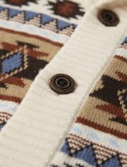 Boys Intarsia Fairisle Cardigan - Montana Mountain