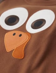 Pyjama ajusté en coton avec broderie de dinde pour enfants - Gymmies
