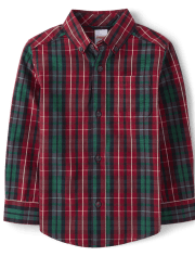 thumbnail image 2 of Winzik Toddler Boys Flannel Shirt - Long Sleeve Button Down Plaid Shirt For Boys & Girls 1-6T 2 of 13