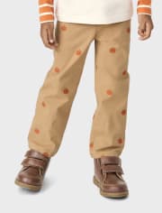 Boys Schiffli Pumpkin Twill Chino Pants - Lil' Pumpkin
