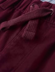 Boys Twill Pull On Jogger Pants - Enchanted Forest