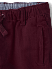 Boys Twill Pull On Jogger Pants - Enchanted Forest