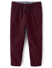Boys Twill Pull On Jogger Pants - Enchanted Forest