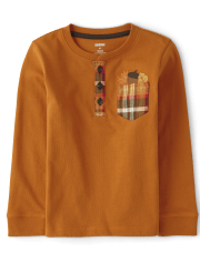 Haut Henley brodé de glands pour garçons - Happy Harvest