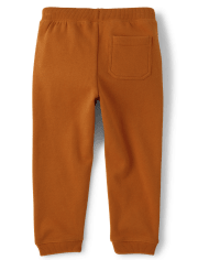 Pantalones jogger de polar con zorro bordado para niños - Aventuras de otoño