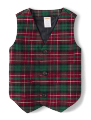 Gilet sergé à carreaux garçon - A Royal de Noël