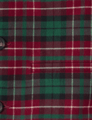 Gilet sergé à carreaux garçon - A Royal de Noël