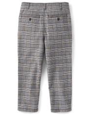 Pantalones de vestir tejidos a cuadros para ninos Winter Wonderland BLACK Gymboree