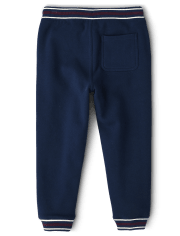 Boys Applique Dog Fleece Jogger Pants - Prep School