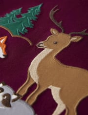 Boys Embroidered Forest Animals Top - Enchanted Forest